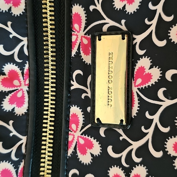 Juicy Couture Black and Pink Floral Tote - Picture 3 of 7